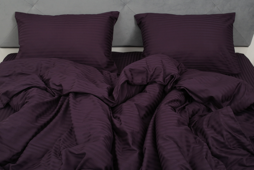Комплект постельного белья Amore, Страйп-сатин KPB-A1,5-STLux-plum3316 50x70 фото