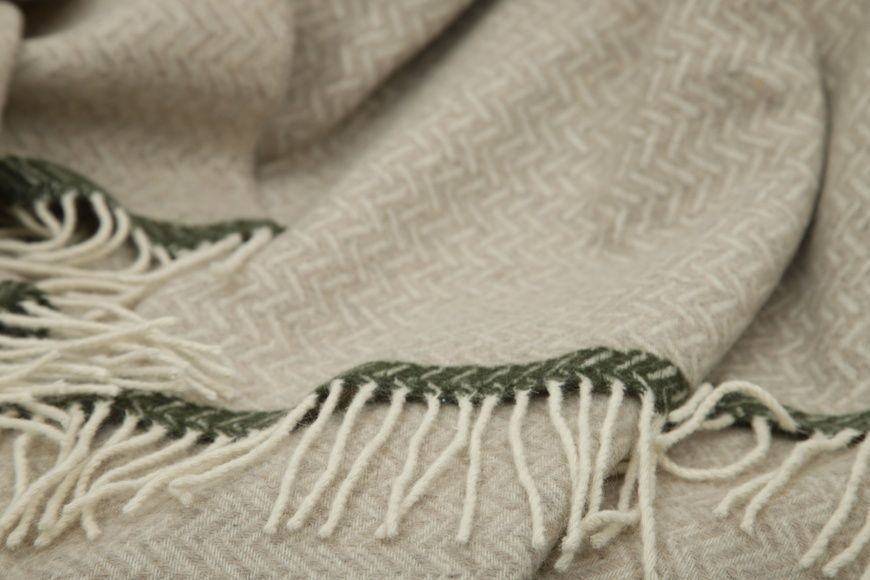 Beige woolen plaid (140x200), 140x200 cm