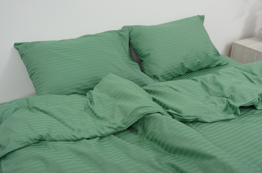 Комплект постельного белья Amore, Страйп-сатин KPB-A1,5-STLux-olive6318 50x70 фото