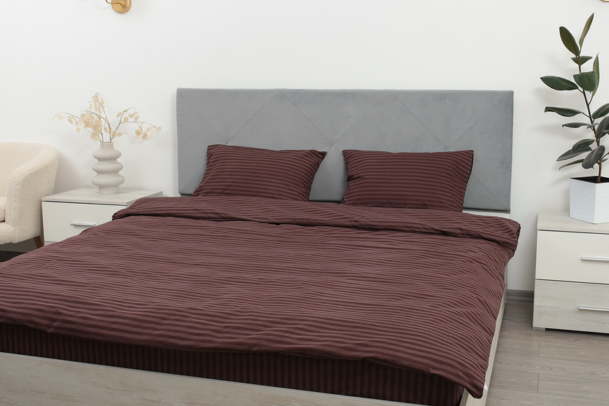 Комплект постільної білизни Amore Бязь KPB-A1,5-GLux-10028brown (50x70)_ фото