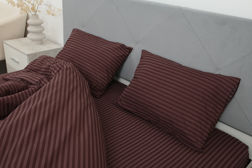 Комплект постільної білизни Amore Бязь KPB-A1,5-GLux-10028brown (50x70)_ фото