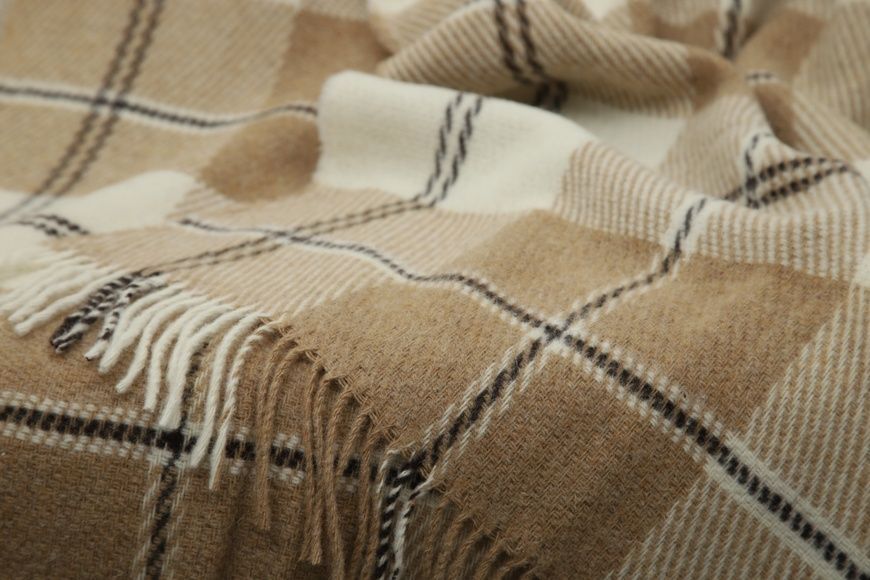 Плед вовняний коричневий (140x200) PLD-ELF-Mason-Beige(140x200)_ фото