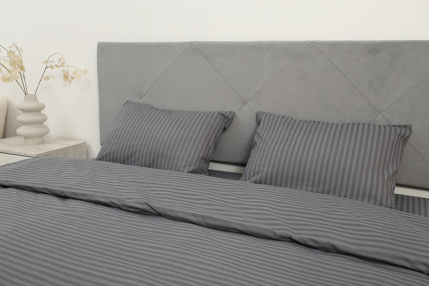 Комплект постільної білизни Amore Бязь KPB-A1,5-GLux-10026grey (50x70)_ фото