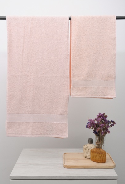 Towel set 50x90+70x140 Peach