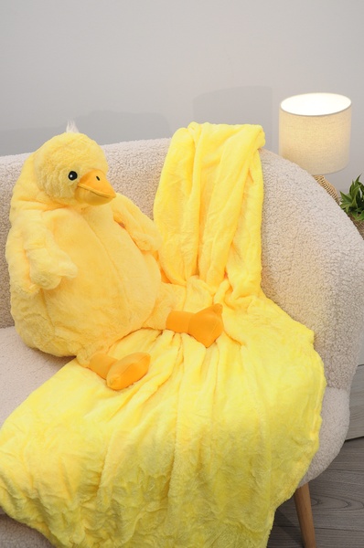 Плед флисовый детский + игрушка L PLD-D-goose-yellow-L фото