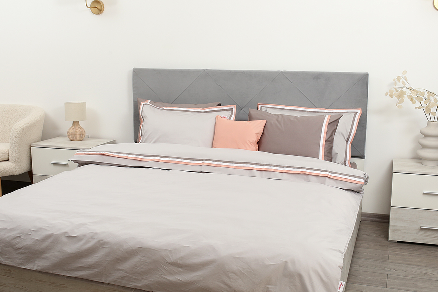 KingSize Amore Satin Premium bedding set Orange Gray 50x70, 50x70, Euro, 200x220 cm, 260x280 cm, 4 pillowcases 50x70, 1 pillowcase 40x40, sheet, duvet cover