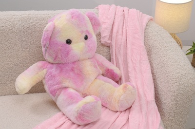 Baby fleece plaid + toy M, 160x120 cm