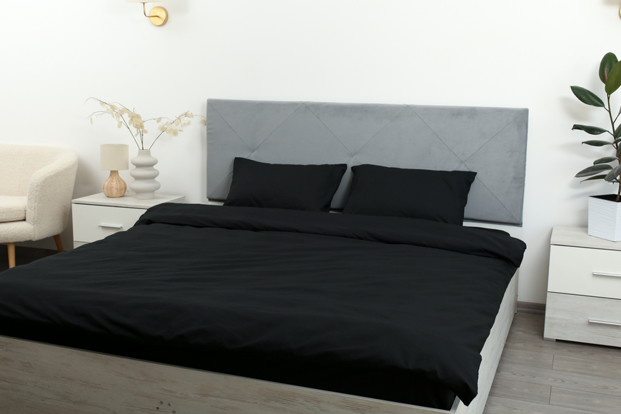 Комплект постільної білизни Amore Бязь KPB-A1,5-Glux-1032black(50x70)_ фото