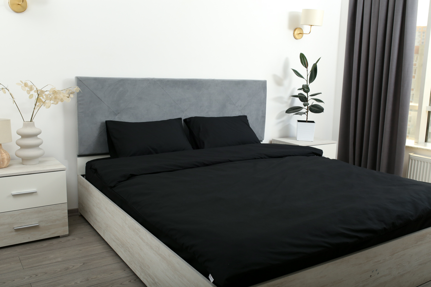 Комплект постільної білизни Amore Бязь KPB-A1,5-Glux-1032black(50x70)_ фото