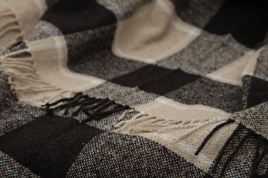Brown woolen plaid (140x200), 140x200 cm